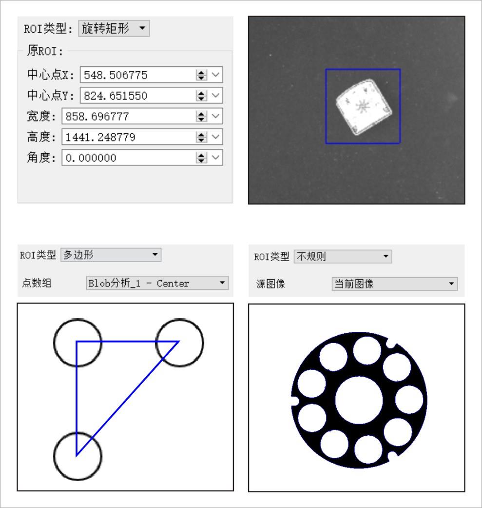 SciSmart智能视觉软件ROI类型示例 SciSmart智能视觉软件ROI类型示例