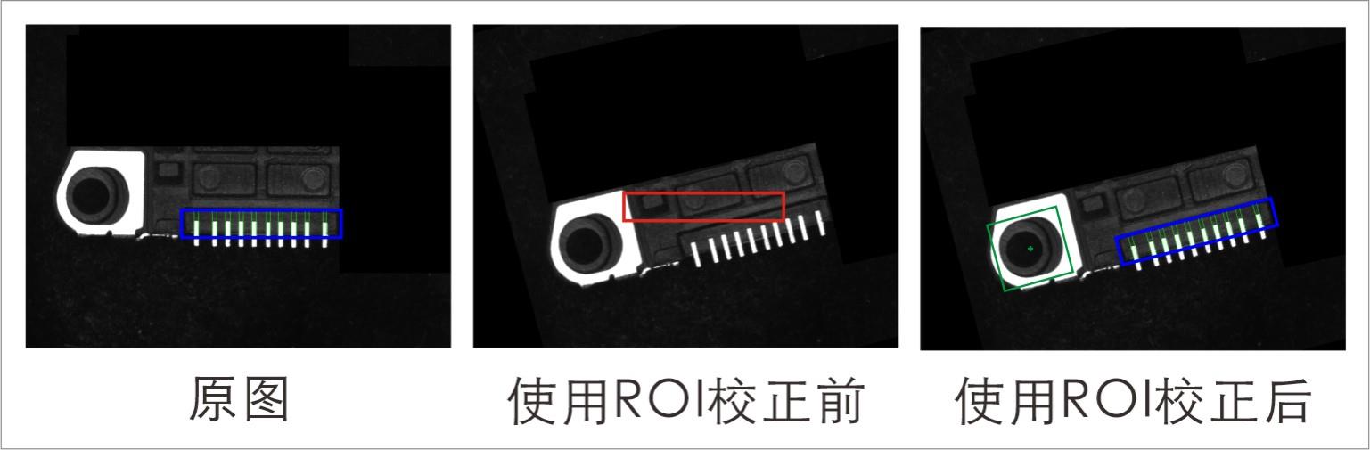 使用ROI校正前后效果对比示例 使用ROI校正前后效果对比示例